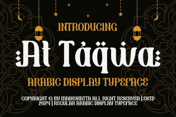 At Taqwa: A Premium Arabic-Style Display Font for Modern Brand Identity