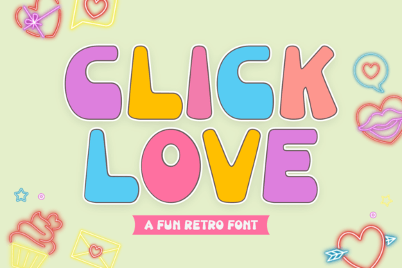 Click Love: The Retro Display Font for Scroll-Stopping Campaigns