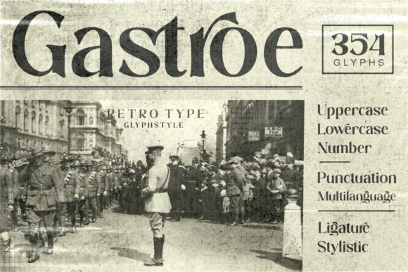 Gastroe: A Vintage Display Font for Authentic Brand Identity