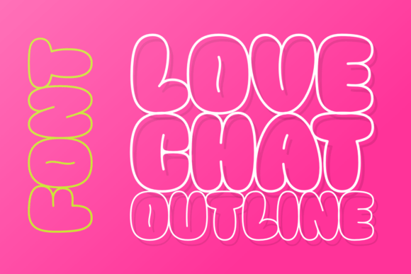 Love Chat Outline: A Joyful Display Typeface for Editorial Design