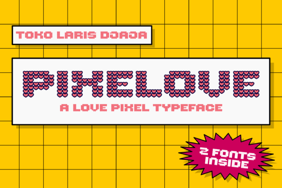 Pixelove: The Retro Pixel Font for Handmade Product Labels