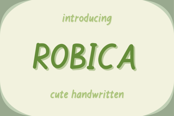 Robica: A Quirky Display Typeface for Modern Editorial Design