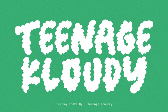 Teenage Kloudy: The Whimsical Display Font for Scroll-Stopping Visuals